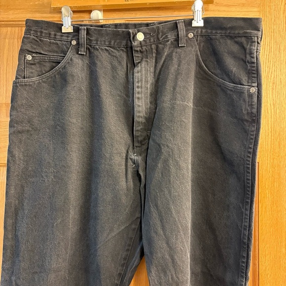 Vintage Y2K Men’s Wrangler Jeans Black Denim Cotton 97601CB 40X30 Made In USA 🇺🇸 - Picture 2 of 6